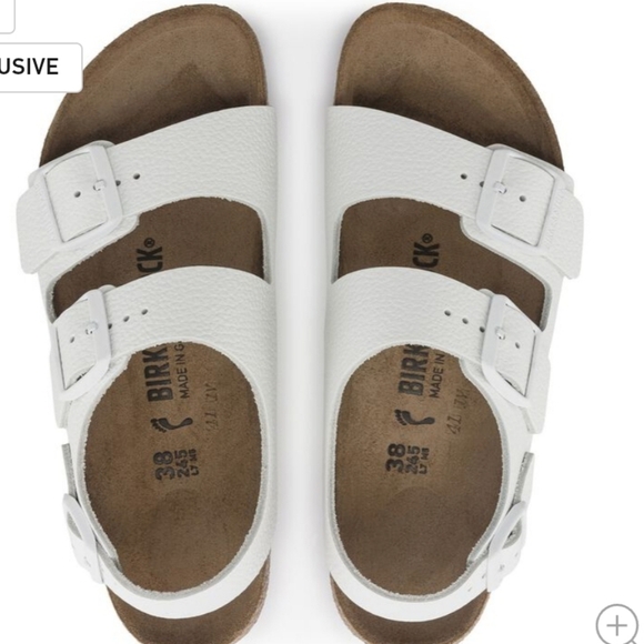 Birkenstock Milano Leather Sandals, Navy With White Buckles, Size 11M, $180.00US - Picture 10 of 16